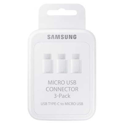 Samsung Micro USB to USB-C Adapter Triple Pack - White Samsung Micro USB to USB-C Adapter Triple Pack - White