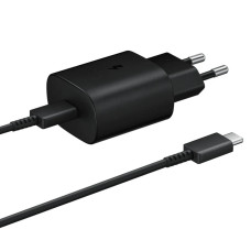 Samsung 25W Black + cablu date USB-C to USB-C Samsung 25W Black + cablu date USB-C to USB-C