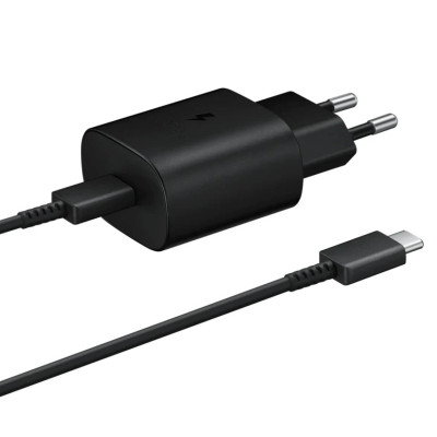 Samsung 25W Black + cablu date USB-C to USB-C Samsung 25W Black + cablu date USB-C to USB-C