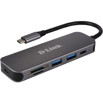HUB I/O USB-C 5-ÎN-1/CITITOR DE CARDURI DUB-2325/E D-LINK