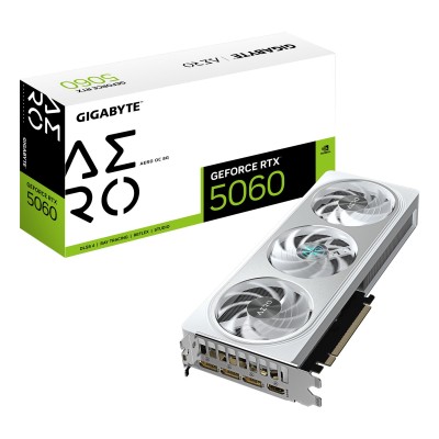 Placă video PCIE16 RTX5060 8GB GDDR7/GV-N5060AERO OC-8GD GIGABYTE